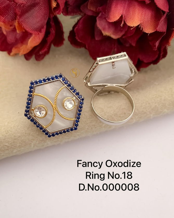 4 Fancy Designer Oxidized Ring Wholesale Price In Surat
